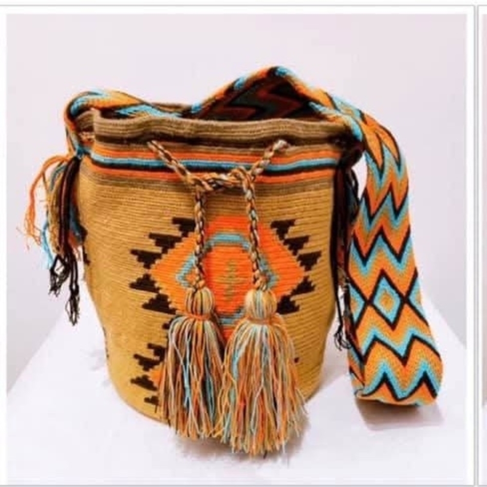 Wayuu Handcrafted Multicolor Woven Bucket Bag